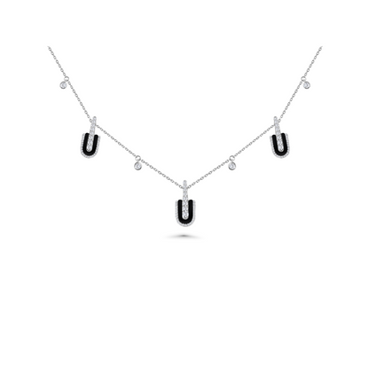 U Trio Necklace With Charms