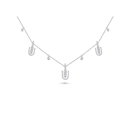 U Trio Necklace With Charms