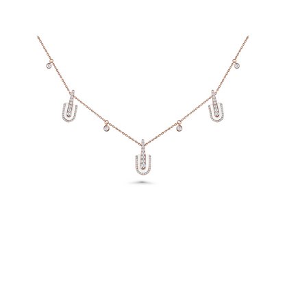 U Trio Necklace With Charms