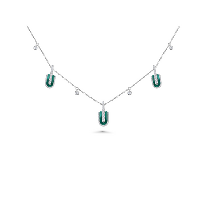 U Trio Necklace With Charms